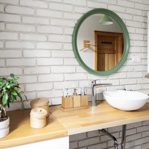 Badezimmer-Accessoires-Set aus Bambus 1