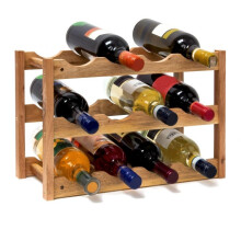 Kleines Weinregal aus Walnussholz