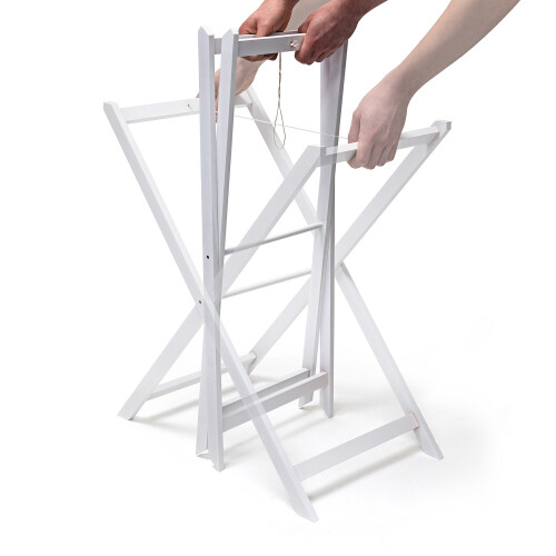 Tabletttisch aus Holz und Bambus 72 cm 2