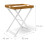 Tabletttisch aus Holz und Bambus 72 cm 4