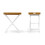 Tabletttisch aus Holz und Bambus 72 cm 6