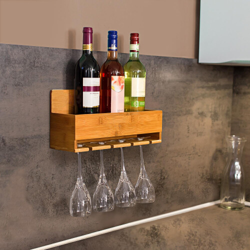 Weinregal mit Glashalter 1