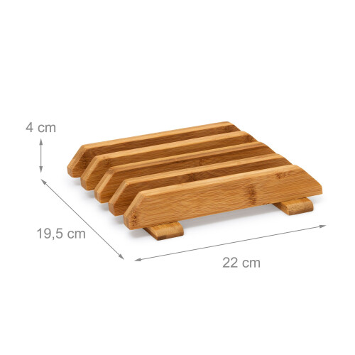 Bambus-Schneidebretter, 4er-Set mit Halter 2