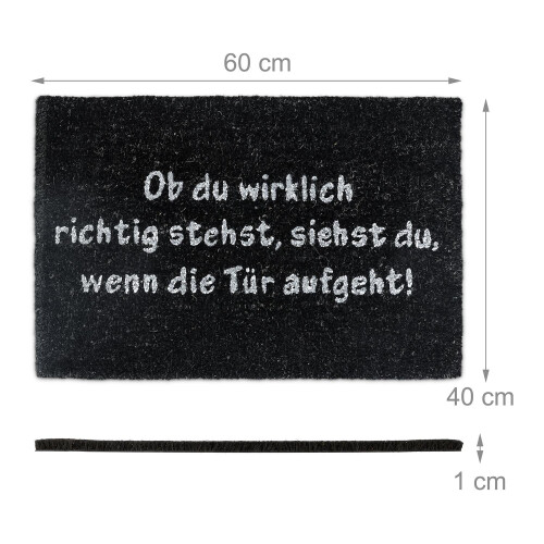 Fußmatte Kokosnuss SPRUCH 2