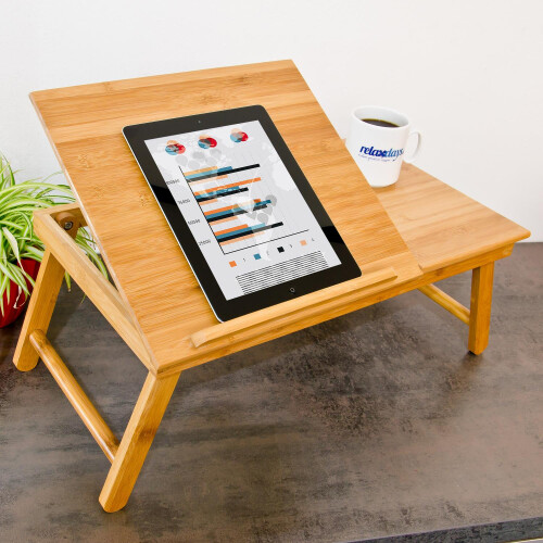 Two-part bamboo bed tray 1