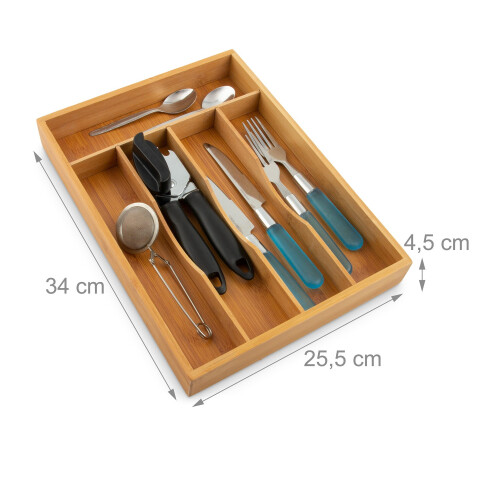 Besteckkasten Bambus 34 x 25 x 4,5 cm 1