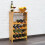Bambus-Weinregal 16 Flaschen + 12 Gläser 2