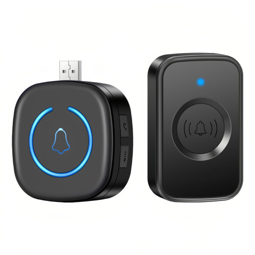 USB Wireless Doorbell for Home Black 1