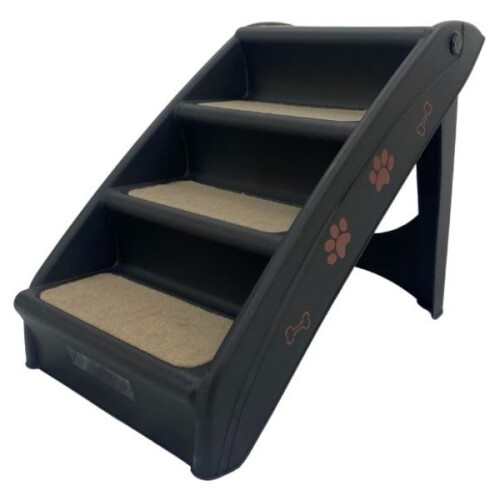 HugglePets (Black) HugglePets Plastic Pet Stairs / Steps