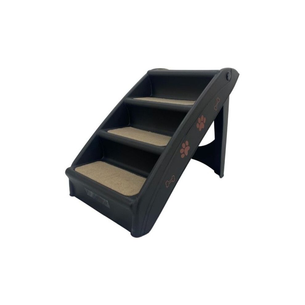 (Black) HugglePets Plastic Pet Stairs / Steps
