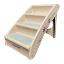 (Beige) HugglePets Plastic Pet Stairs / Steps