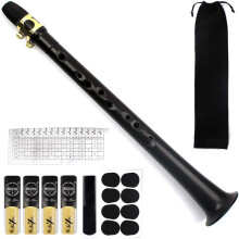 Pocket Saxophone Kit, FOVERN1 Mini Sax Portable Woodwind Instrument Professional instruments with 4 Reeds, 8 Dental Pad, Fingering Charts
