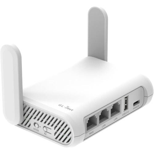 GL.iNet GL SFT1200 Secure Travel WiFi Router AC1200 Dual Band Gigabit Ethernet Wireless Internet Router | IPv6 | USB 2.0 | MU-MIMO | DDR3 |128MB