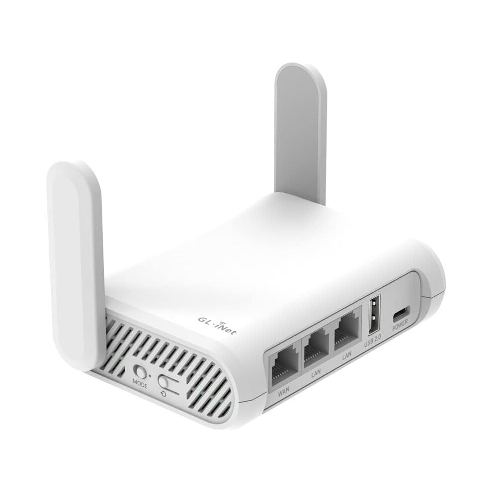 GL.iNet GL SFT1200 Secure Travel WiFi Router AC1200 Dual Band Gigabit Ethernet Wireless Internet Router | IPv6 | USB 2.0 | MU-MIMO | DDR3 |128MB