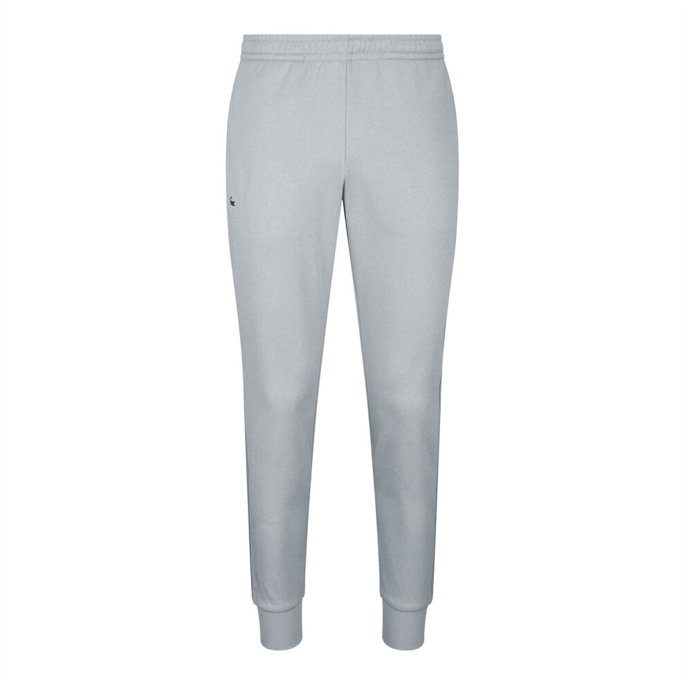 (X-Large) Men's Lacoste Polyester Fleece Pants Grey