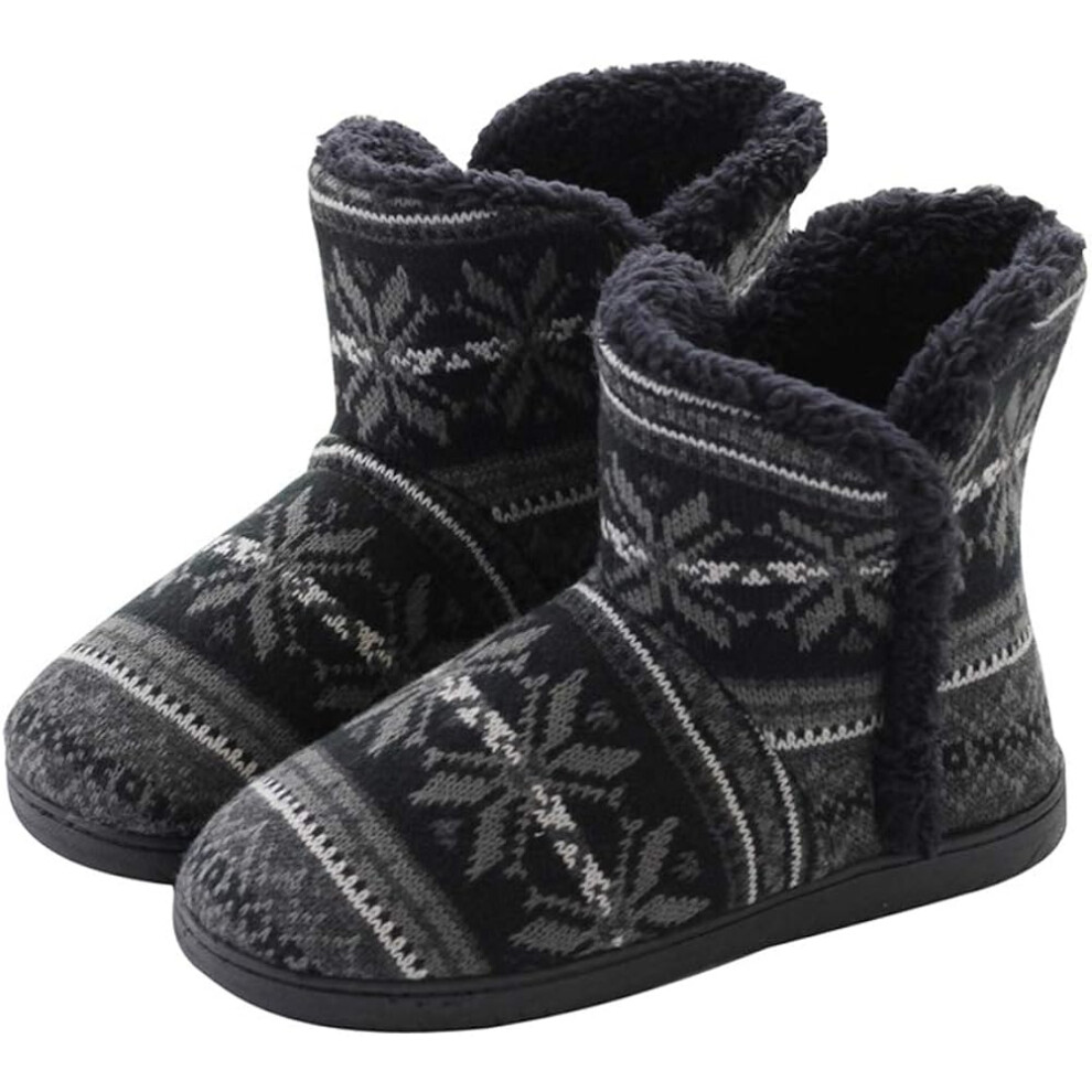 Women'S Slippers For Men Cabin Slippers Tall Cabin Boots Non-Slip Winter Slippers With