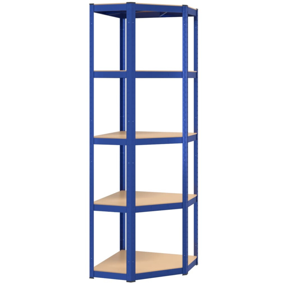 (Blue, 55 x 55 x 172 cm (L x W x H)) vidaXL Storage Shelf Garage Organiser Holder Rack Steel and Engineered Wood