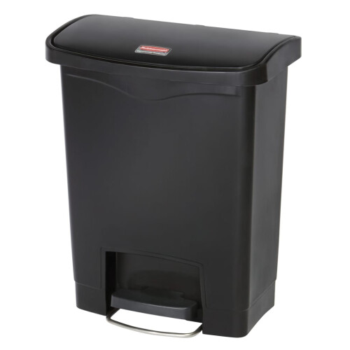 Rubbermaid Step-on Container Slim Jim 30 L Black Front Step Waste Rubbish Bin