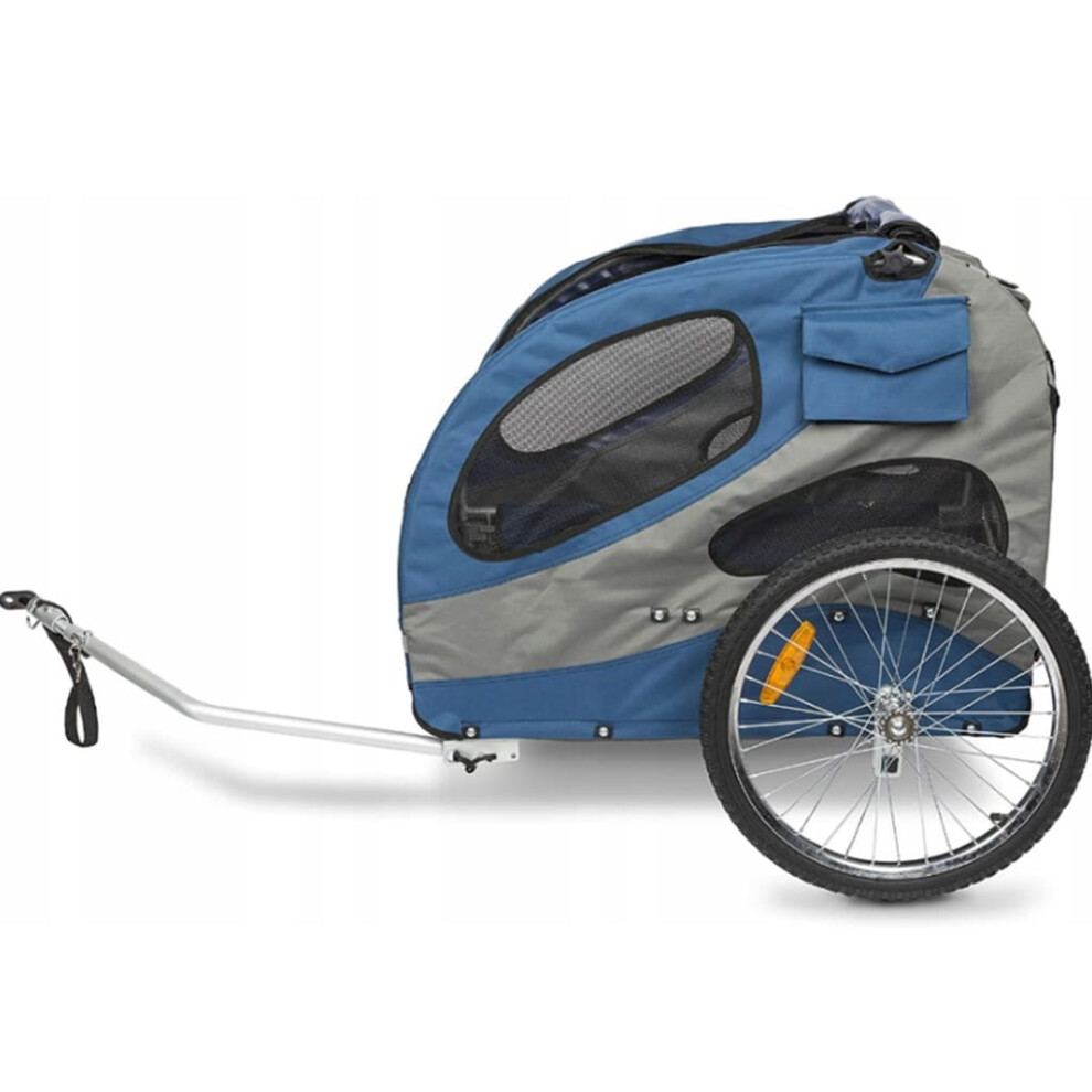 PetSafe Dog Bike Trailer Happy Ride L Blue Pet Stroller Cat Dog Bike Tailer