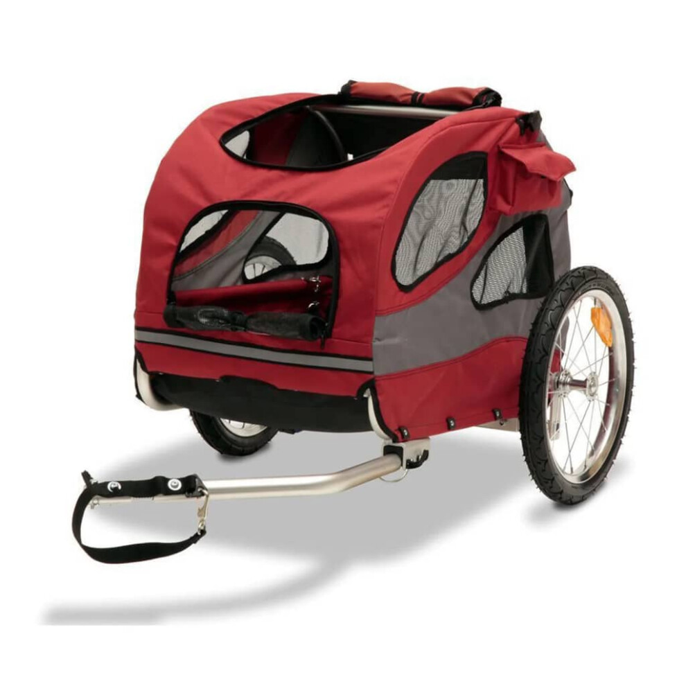 PetSafe Dog Bike Trailer Happy Ride M Red Pet Stroller Cat Dog Bike Tailer