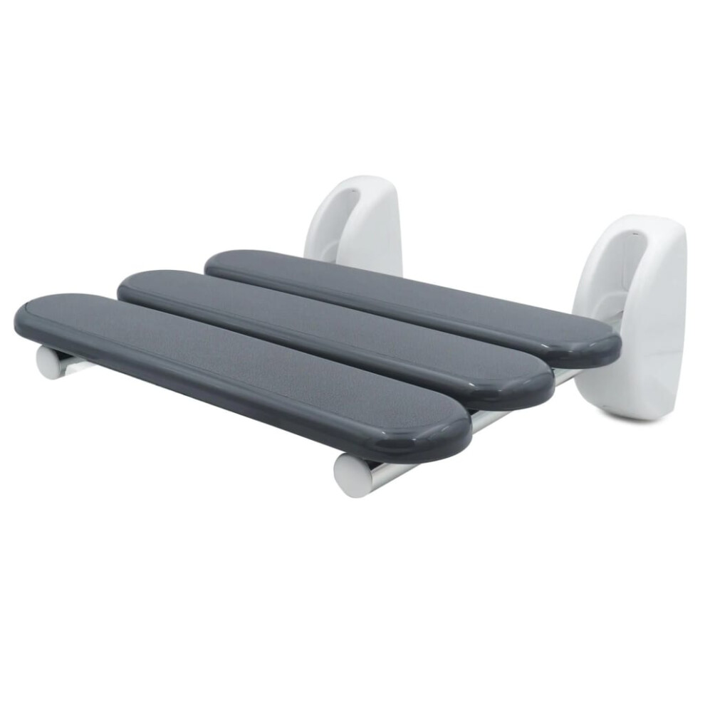 RIDDER Fold-Down Shower Seat Grey Wall Mounted Bath Chair Bench Bathroom Tool
