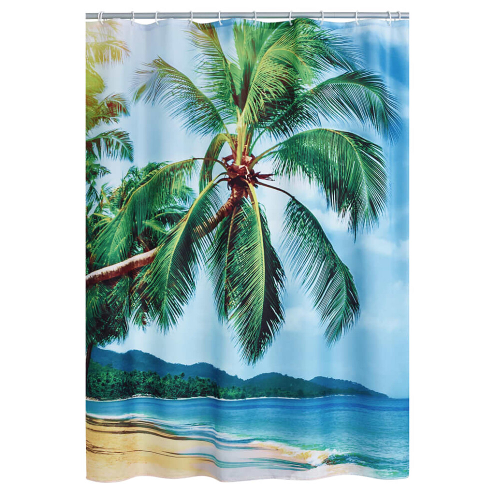 RIDDER Bathroom Shower Curtain Palm Beach Washable 180x200cm Modern Style