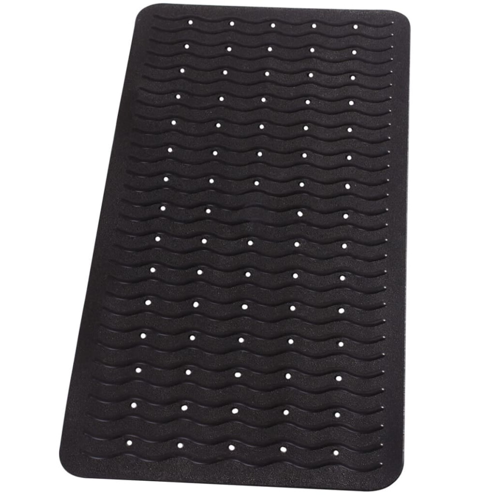 RIDDER Non-Slip Bath Mat Playa 80x38cm Black Bathroom Suction Carpet 68310