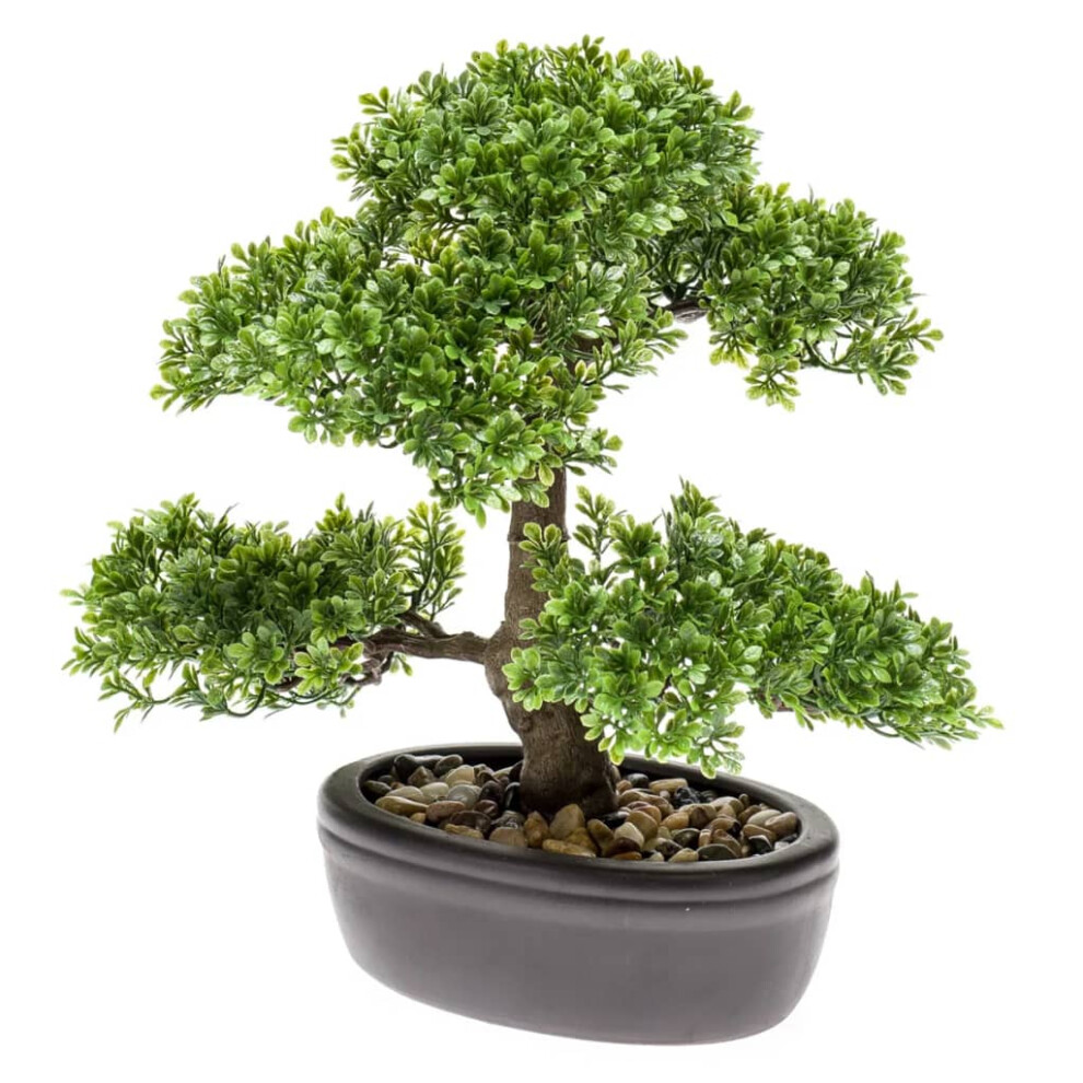 Emerald Artificial Ficus Mini Bonsai Green 32 cm Garden Plant Flower 420002