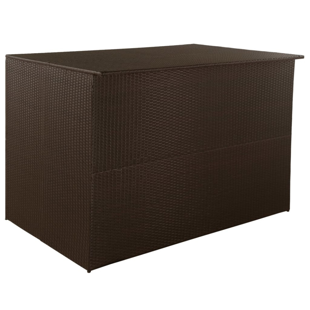 Vidaxl Outdoor Storage Box Poly Rattan 150X100x100cm Brown Container Chest