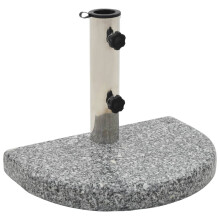 vidaXL Parasol Base Granite 10kg Curved Grey Outdoor Umbrella Holder Stand
