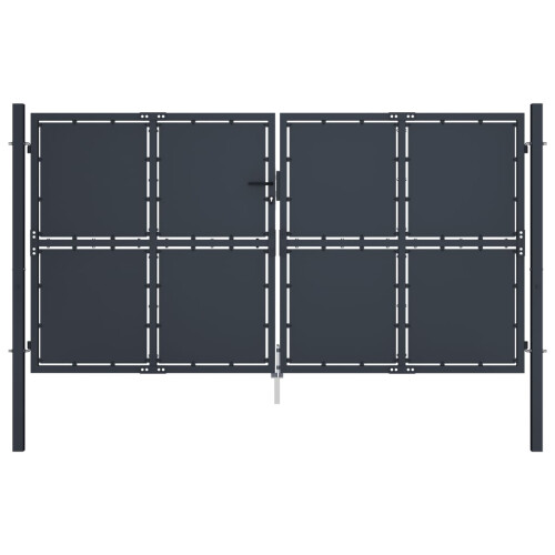 vidaXL Gartentor aus Stahl 300 x 125 cm Anthrazit