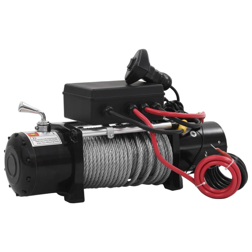 vidaXL Electric Winch Cable Recovery Winch for Boats & Light 12V 13000 lbs