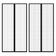 vidaXL Fliegengitter-Türvorhang 2 Stk. Magnet Schwarz 210x100 cm