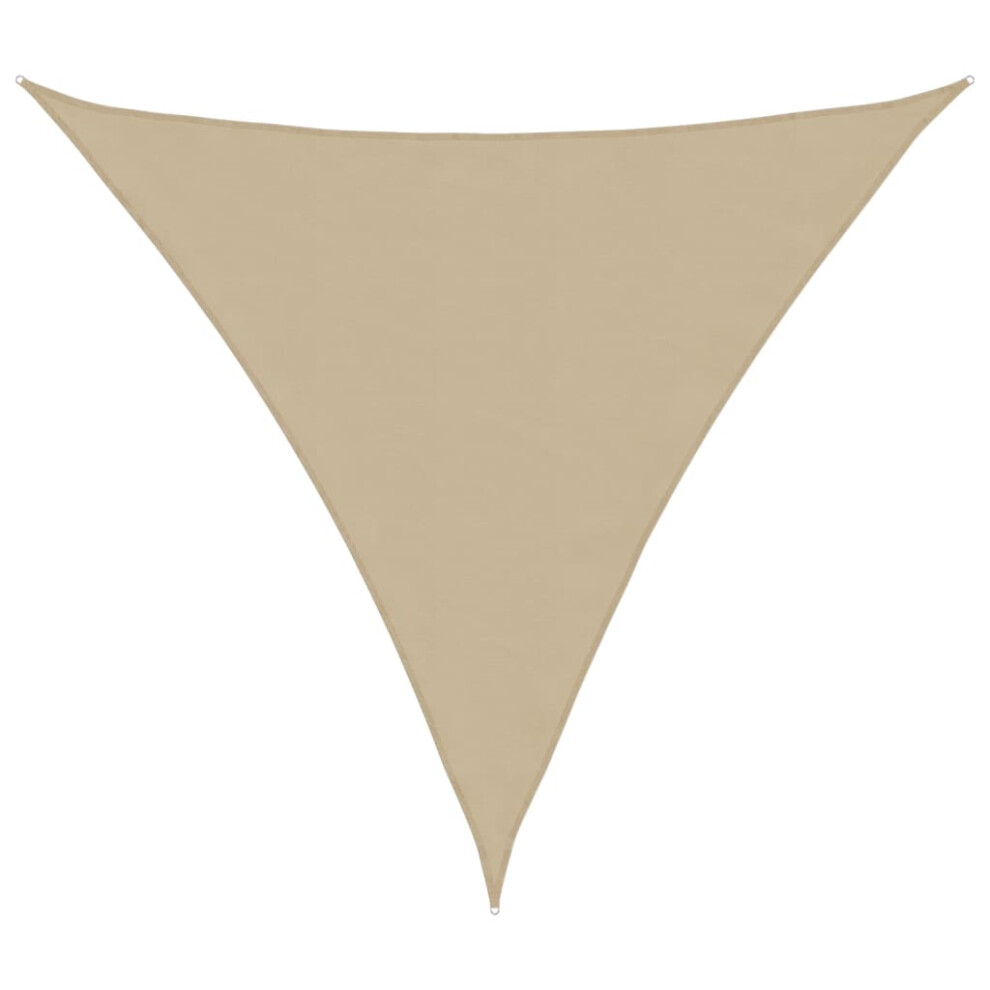 vidaXL Sunshade Sail Oxford Fabric Triangular 5x5x5m Beige Garden Patio Awning