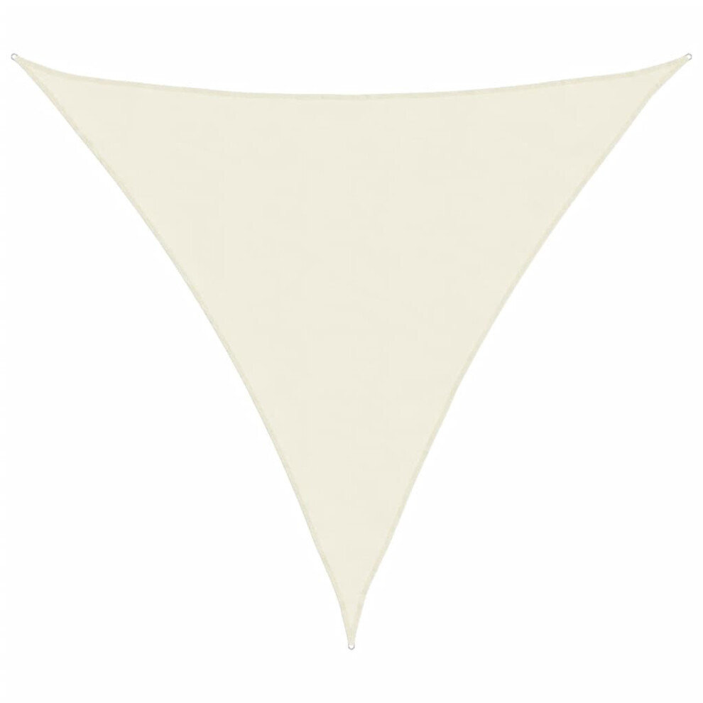 vidaXL Sunshade Sail Oxford Fabric Triangular 3.6x3.6x3.6m Cream Patio Awning