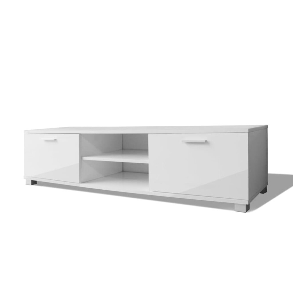 vidaXL TV Hifi Cabinet Sideboard Unit Stand High-Gloss White Home TV Stand