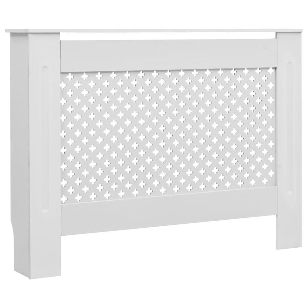 Vidaxl White Radiator Cover Mdf Heater Heating Radiator Wall Shelf Cabinet