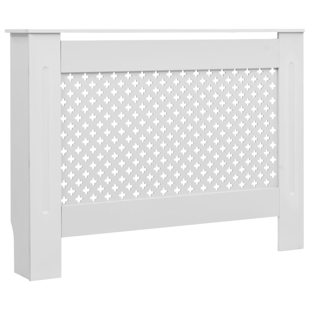 vidaXL Radiator Cover White MDF Heater Heating Radiator Wall Shelf Cabinet