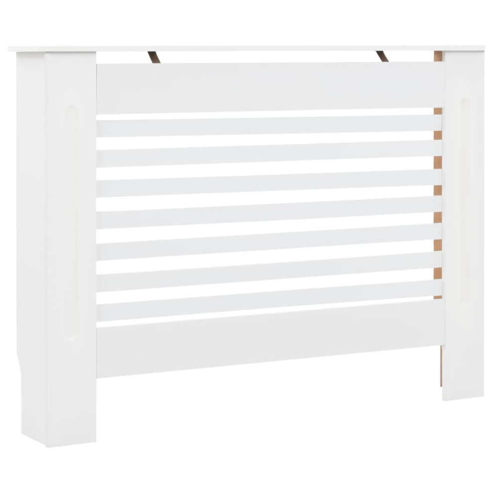 vidaXL Radiator Cover White Sturdy MDF Heater Cover Heating Radiator Cover