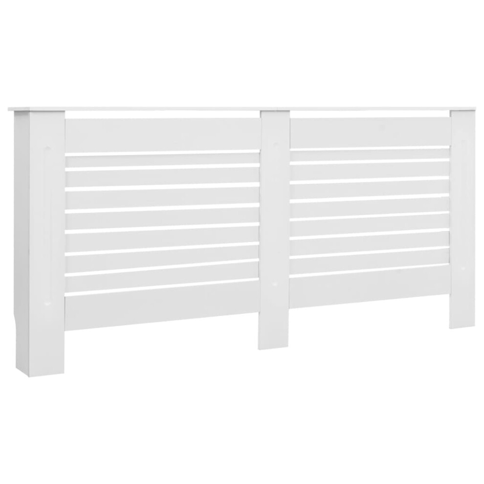 vidaXL Radiator Cover MDF with Matte Finish White Heat Cover Cabinet Decor