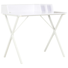 vidaXL Computer Desk X-Shape Cross Legs White Office Home Table Corner Desk