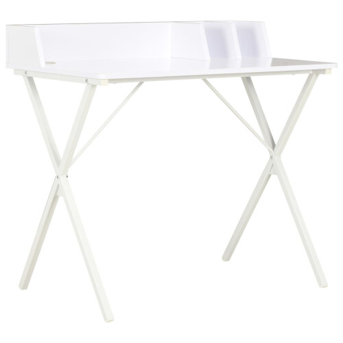 VidaXL vidaXL Computer Desk X-Shape Cross Legs White Office Home Table Corner Desk