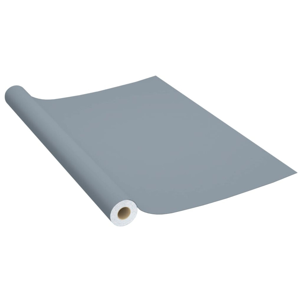 Vidaxl Self-Adhesive Furniture Film 500X90cm Pvc Decorative Stickers Grey