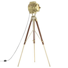 vidaXL Solid Mango Wood Tripod Floor Lamp 193cm Standing Pedestal Spot Light