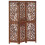 VidaXL vidaXL Solid Mango Wood Hand Carved 3-Panel Room Divider Brown Privacy Screens 1
