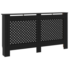 vidaXL Radiator Cover Black MDF Wood Grill Cabinet Heater Shelf Heating Unit