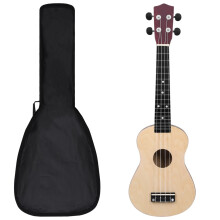 vidaXL Soprano Ukulele Set with Bag for Kids Light Wood 23" Music Instrument