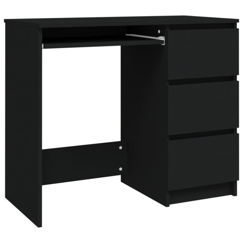 vidaXL Desk Black Engineered Wood Computer Desk Workstation Working Table on OnBuy