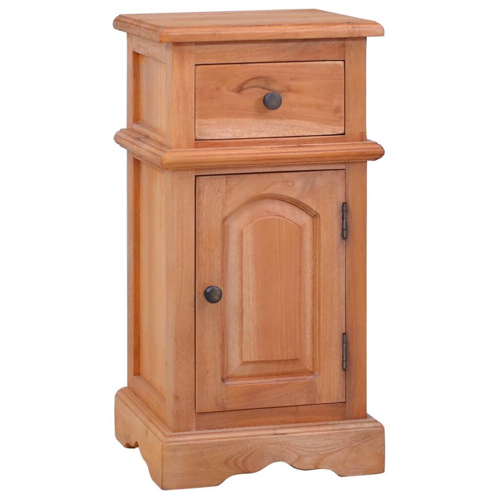 vidaXL Solid Mahogany Wood Bedside Cabinet Wooden Side Cabinet Nightstand