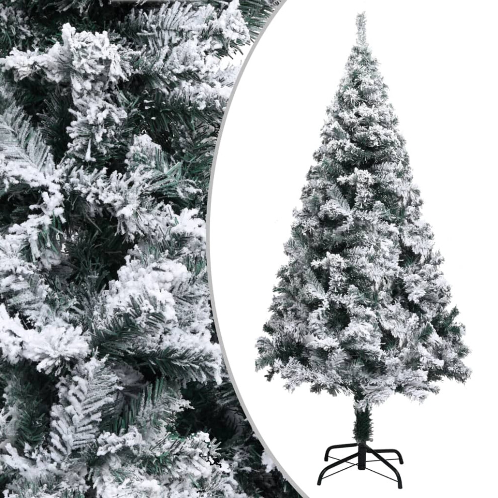 Photos - Garden & Outdoor Decoration VidaXL Artificial Christmas Tree with Flocked Snow Green 150 cm PVC Decoration 